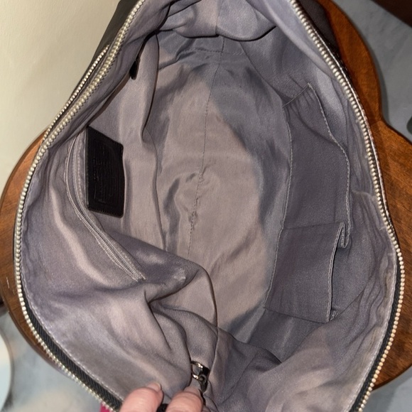 Coach SoHo pleated hobo/shoulder bag  thick leather black vintage Crescent shape - Picture 5 of 17